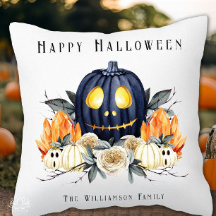 Coussin Joyeux Halloween Éffrayant Samhain Citrouille cris