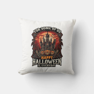 Coussin Joyeux Halloween est tous les jours Château hanté