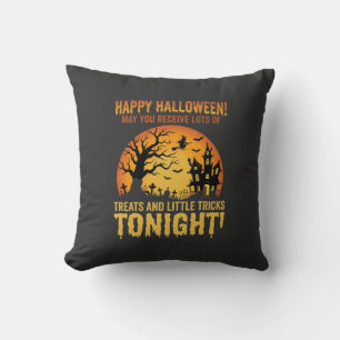 Coussin Joyeux Halloween Maison Hantée Trick or Treat