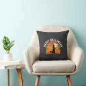 Coussin Joyeux Halloween Sorcière Coucher de soleil Design (Chaise)