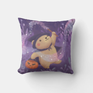 Coussin Joyeux Halloween : Teddy la sorcière