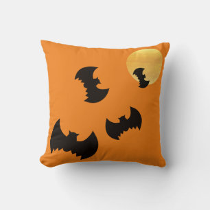 Coussin Joyeux Halloween Trick ou traiter chauves-souris a