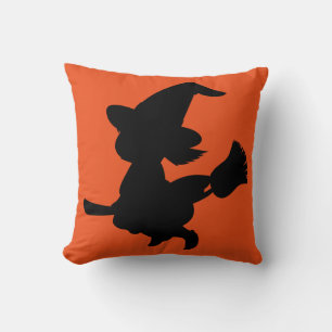 Coussin Joyeux Halloween Trick ou traiter sorcière avec ch
