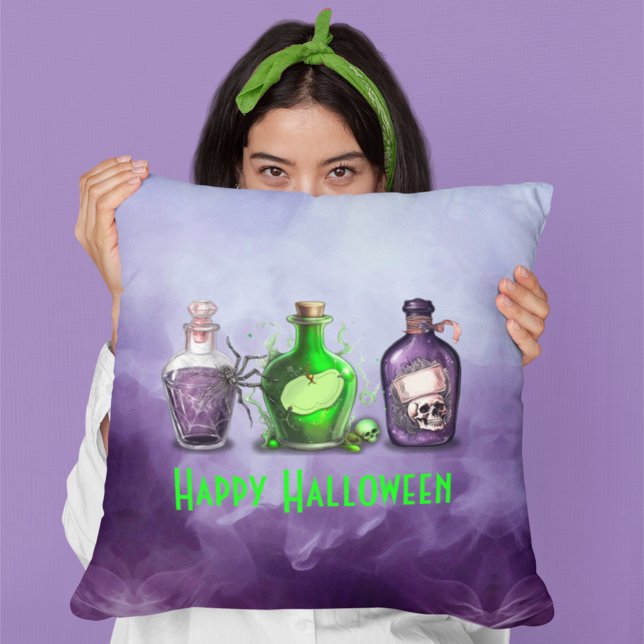 Coussin Joyeux Jar d'apothecaire d'Halloween (Créateur téléchargé)