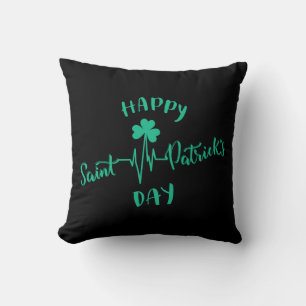 Coussin Joyeux Jour de la Saint Patrick Shamrock d'impulsi