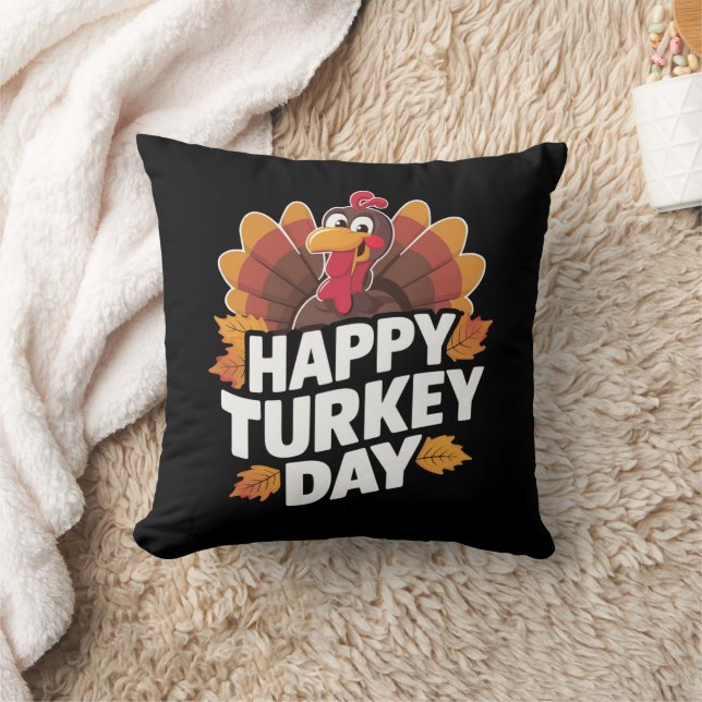 Coussin Joyeux Jour de la Turquie Jour de l'Action de grâc (Couverture)