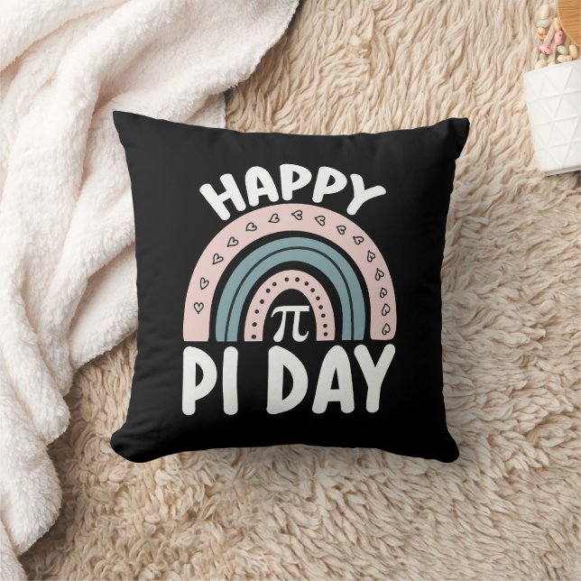 Coussin Joyeux Jour de Pi Boho Rainbow Math Mathématique M (Couverture)