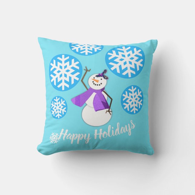 Coussin JOYEUX JOURS FÉRIÉS | Amis d'hiver3 | (Recto)