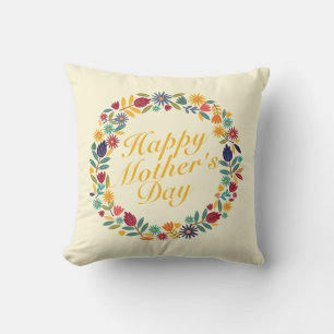 Coussin Joyeux Joyeux Fête des Mères Printemps Floral   CO