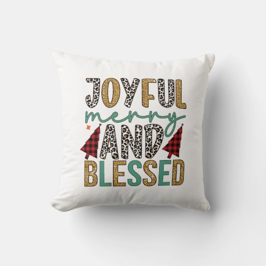 Coussin Joyeux Joyeux Joyeux Joyeux Et Béni (Recto)