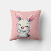 Coussin Joyeux lapin aquarelle (Verso)
