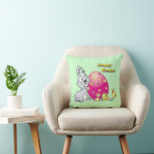 Coussin Joyeux lapin de Pâques et bébé poussin (Chaise)