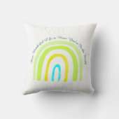 Coussin Joyeux 'Maintenant que vous êtes dans le monde' (Verso)