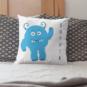 Coussin Joyeux Monstre avec prénom, Petit Enfant