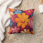Coussin Joyeux Motif de fleurs colorées (Couverture)