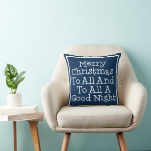 Coussin Joyeux Noël à tous et au tout une bonne nuit