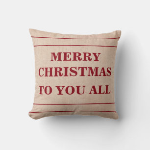 Coussin Joyeux Noël à vous tous
