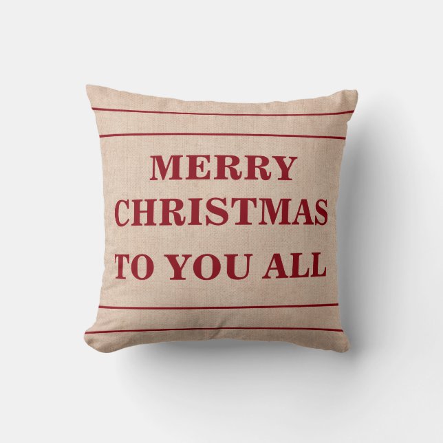 Coussin Joyeux Noël à vous tous (Recto)