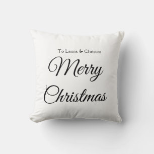 Coussin Joyeux Noël ajouter le nom texte personnalisé cade