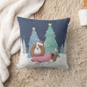 Coussin Joyeux Noël : Art d'Illustration Beagle (Couverture)