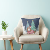 Coussin Joyeux Noël : Art d'Illustration Beagle (Chaise)