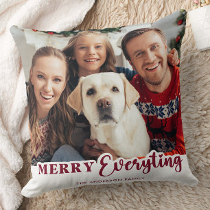 Coussin Joyeux Noël avec photo personnalisée