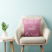 Coussin Joyeux Noël "Baby it's Cold Outside" (Chaise)