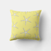 Coussin Joyeux Noël Blanc Starfish Motif Cadeau Jaune (Verso)