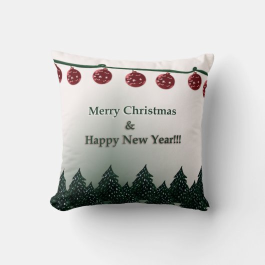 Coussin Joyeux Noël, Bonne année (Recto)