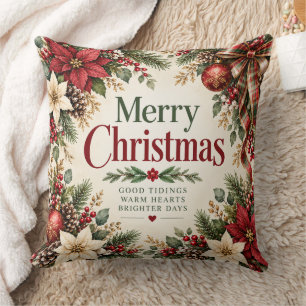 Coussin Joyeux Noël Bonne Nouvelle