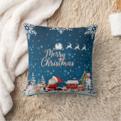 Coussin Joyeux Noël branché Flammes de neige Jeter l'oreil (Couverture)