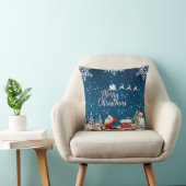 Coussin Joyeux Noël branché Flammes de neige Jeter l'oreil (Chaise)