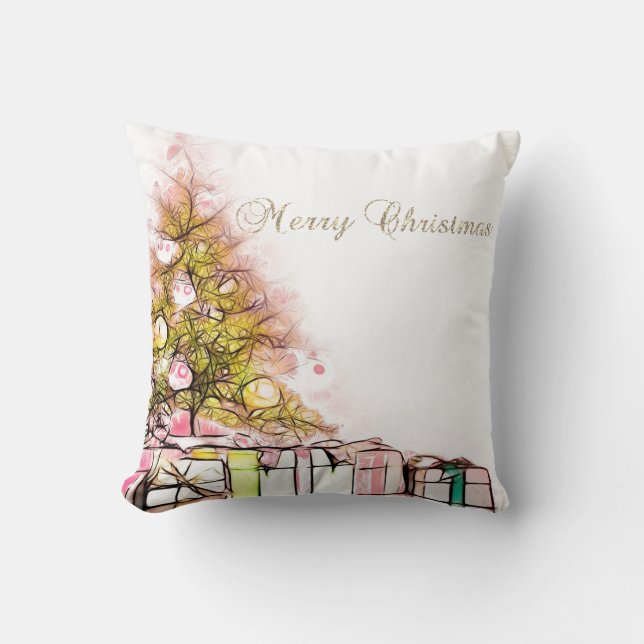 Coussin Joyeux Noël, Cadeaux de Noël (Recto)