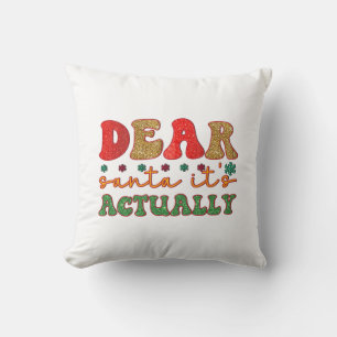 Coussin Joyeux Noël Cher Père Noël C'Est En Fait