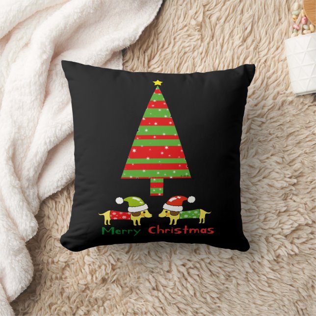 Coussin Joyeux Noël (Chiens de Père Noël) (Couverture)