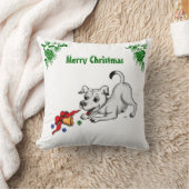 Coussin Joyeux Noël ! Chiot avec Bell et Ball (Couverture)