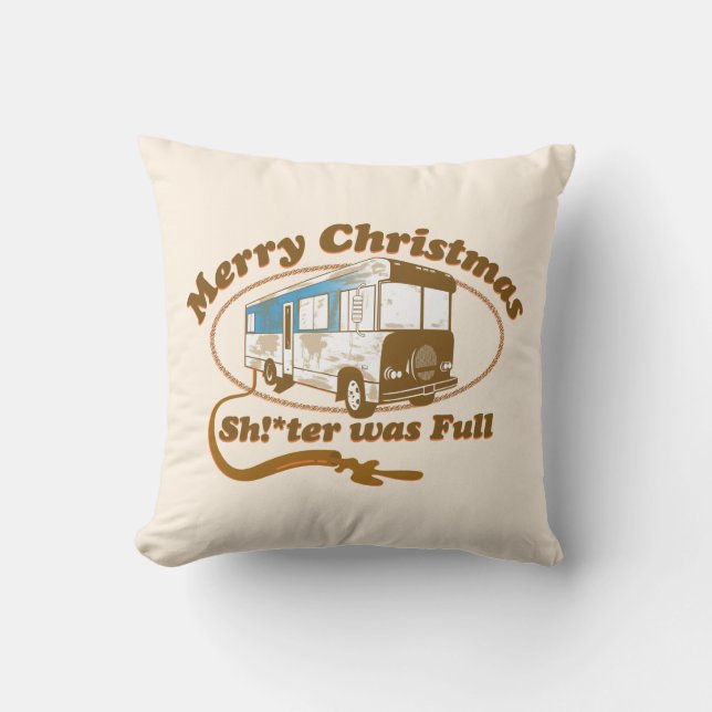 Coussin Joyeux Noël, Chut !*ter était plein (Recto)