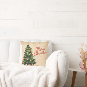 Coussin Joyeux Noël classique des années 50