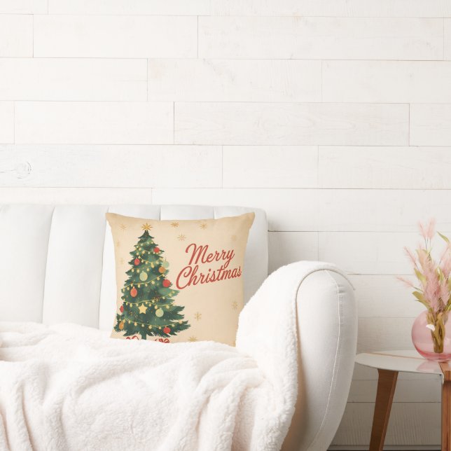 Coussin Joyeux Noël classique des années 50  (Canapé)