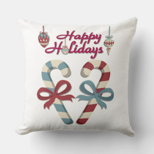 Coussin Joyeux Noël Cœur de Canne à Sucre