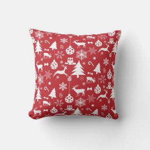 Coussin Joyeux Noël : Collection Vintage rouge