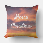 Coussin Joyeux Noël Coucher de soleil Ciel Nuages Nature C (Recto)