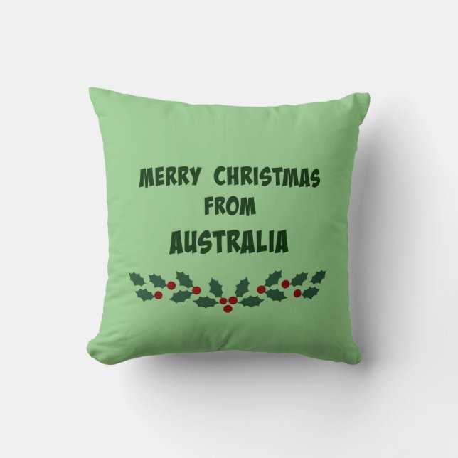 Coussin Joyeux Noël d'Australie (Recto)