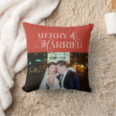 Coussin Joyeux Noël de Nouveaux Mariés Photo  (Couverture)