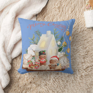Coussin Joyeux Noël décoratif Père Noël