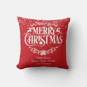 Coussin Joyeux Noël Définition de famille Typographique