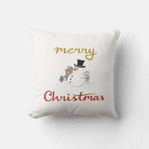 Coussin Joyeux Noël+Design Snowman