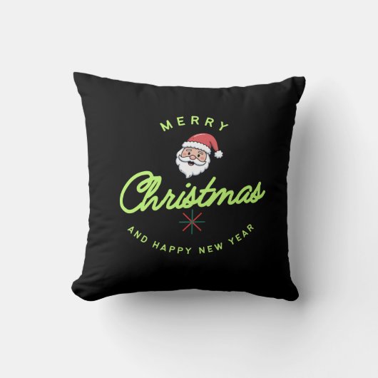Coussin Joyeux Noël et Bonne Année (Recto)
