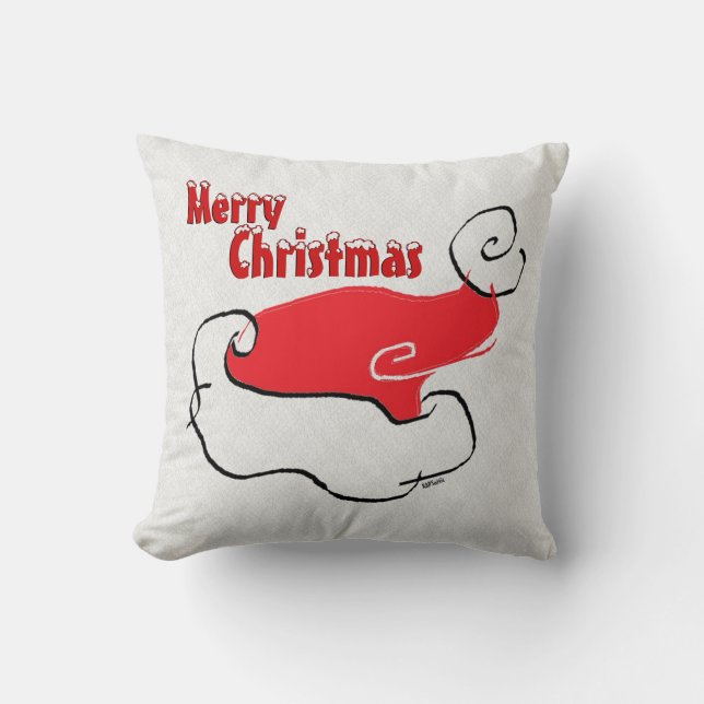Coussin Joyeux Noël et HO HO (Recto)