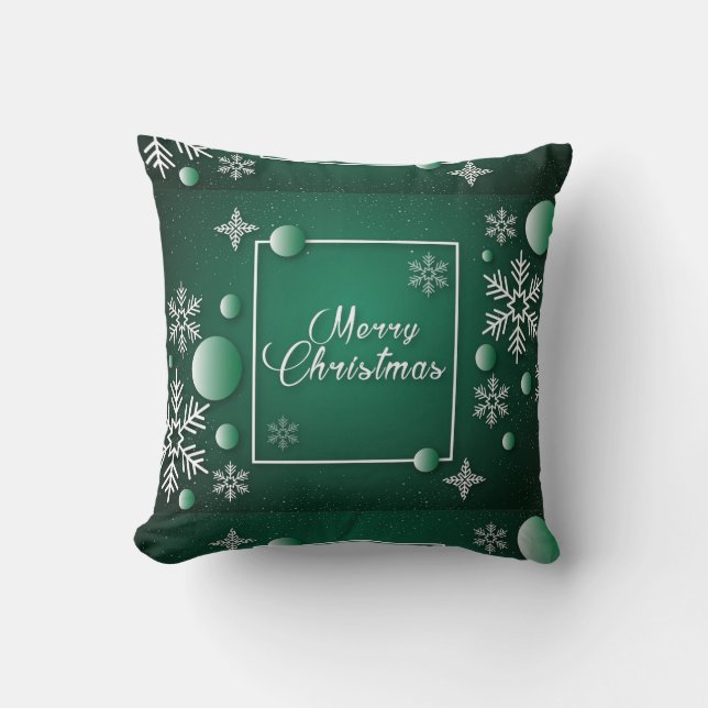 Coussin Joyeux Noël Festif vacances Conception cadeau (Recto)
